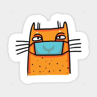 Cat In A Mask Sticker